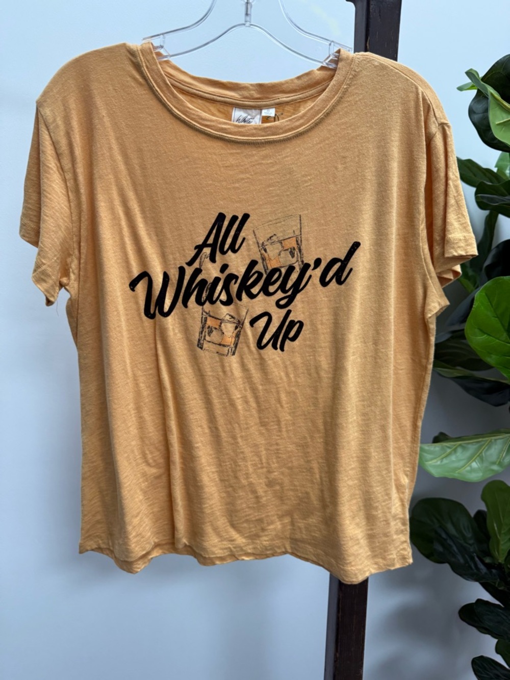 White Crow Mustard Yellow Crewneck Tee